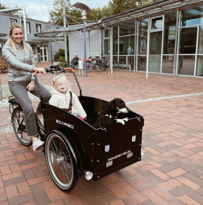 Cargo E-Bike für Familien - Blogbeitrag Miss-Phiaselle - Green Velo E-Lastenrad für die Familie