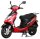 Mofaroller CityLeader 50 ccm 25 kmh EURO 5 rot