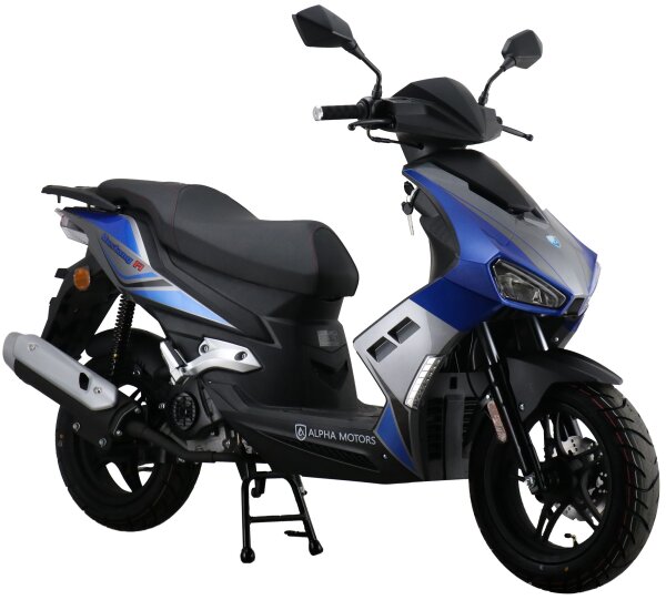 Motorroller Mustang FI 50 ccm 45 kmh EURO 5 blau-grau