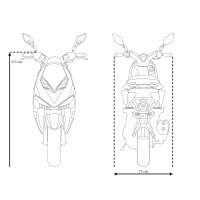 Motorroller Shark 50 ccm 45 km/h EURO 5 mattschwarz