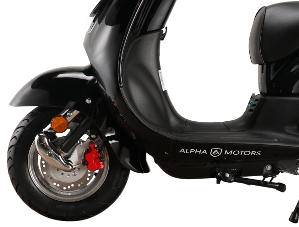 50 ALPHA ccm EURO Motorroller »Retro Firenze« 45 5 km/h MOTORS schwar