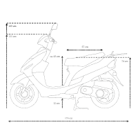 Motorroller Cityleader 50 ccm EURO 5