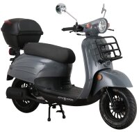 Mofaroller Adria 50 ccm 25 km/h EURO 5 grau inkl. Topcase