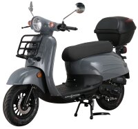 Mofaroller Adria 50 ccm 25 km/h EURO 5 grau inkl. Topcase
