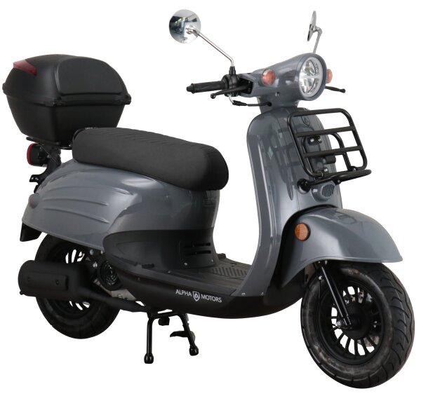 Motorroller Adria 50 ccm 45 km/h EURO 5 grau inkl. Topcase