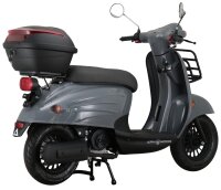 Motorroller Adria 50 ccm 45 km/h EURO 5 grau inkl. Topcase