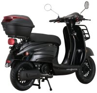 Motorroller Adria 50 ccm 45 km/h EURO 5 schwarz inkl. Topcase