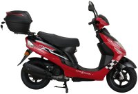 Mofaroller CityLeader 50 ccm 25 kmh EURO 5 rot inkl. Topcase