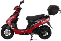 Mofaroller CityLeader 50 ccm 25 kmh EURO 5 rot inkl. Topcase