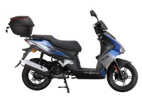 Mofaroller Mustang FI 50 ccm 25 kmh EURO 5 blau-grau inkl. Topcase