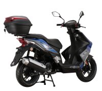 Mofaroller Mustang FI 50 ccm 25 kmh EURO 5 blau-grau inkl. Topcase