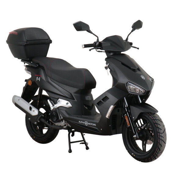 Motorroller Mustang FI 50 ccm 45 kmh EURO 5 mattschwarz inkl. Topcase