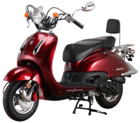 Motorroller Retro Firenze 125 ccm 85 km/h EURO 5 weinrot