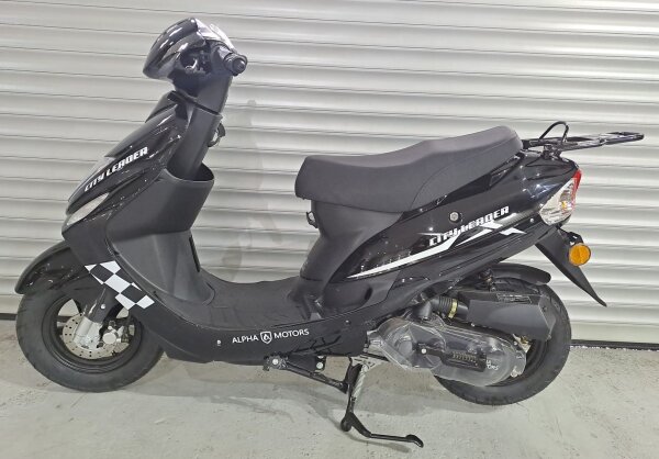 Motorroller CityLeader 50 ccm 45 kmh EURO 5 schwarz - 73 km