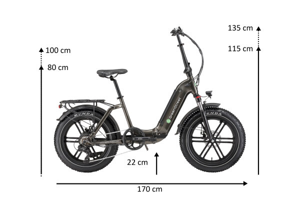 GREENSTREET E-Klapprad GS5 anthrazit