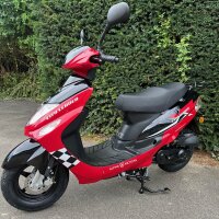 Motorroller CityLeader 50 ccm 45 kmh EURO 5 rot - 25 km
