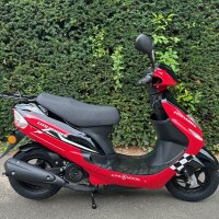 Motorroller CityLeader 50 ccm 45 kmh EURO 5 rot - 25 km