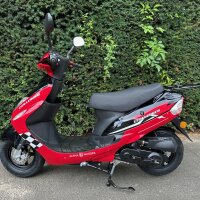 Motorroller CityLeader 50 ccm 45 kmh EURO 5 rot - 25 km