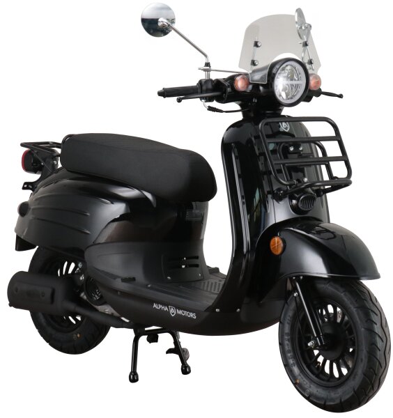 Motorroller Adria 50 ccm 45 km/h EURO 5 schwarz inkl. Windschild