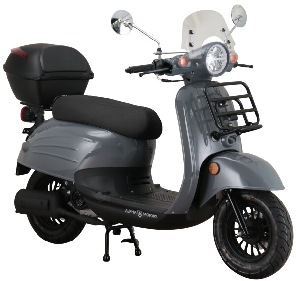 Mofaroller Adria 50 ccm 25 km/h EURO 5 grau inkl. Topcase