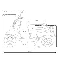 Motorroller Adria 50 ccm 45 km/h EURO 5 grau inkl. Windschild und Topcase