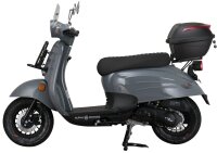 Motorroller Adria 50 ccm 45 km/h EURO 5 grau inkl. Windschild und Topcase
