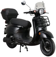 Motorroller Adria 50 ccm 45 km/h EURO 5 schwarz inkl. Windschild und Topcase
