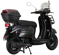 Motorroller Adria 50 ccm 45 km/h EURO 5 schwarz inkl. Windschild und Topcase
