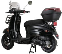 Motorroller Adria 50 ccm 45 km/h EURO 5 schwarz inkl. Windschild und Topcase