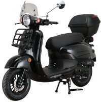 Motorroller Adria 50 ccm 45 km/h EURO 5 schwarz inkl. Windschild und Topcase