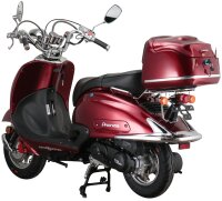 Motorroller Retro Firenze 125 ccm 85 km/h EURO 5 weinrot inkl. Topcase