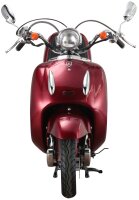 Motorroller Retro Firenze 125 ccm 85 km/h EURO 5 weinrot inkl. Topcase