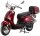 Motorroller Retro Firenze 125 ccm 85 km/h EURO 5 weinrot inkl. Topcase