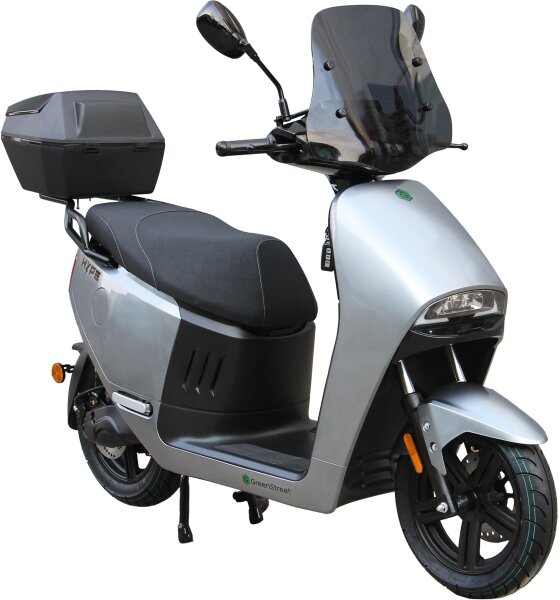 Elektroroller HYPE 3000 W 85 km/h silber inkl. Topcase & Windschild