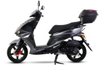 Motorroller Powermax 50 ccm 45 km/h EURO 5 dunkelgrau inkl. Topcase