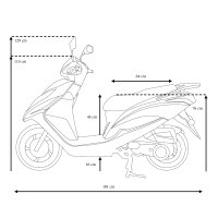 Motorroller Topdrive 125 ccm 85 km/h EURO 5+ schwarz