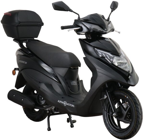 Motorroller Topdrive 125 ccm 85 km/h EURO 5+ schwarz inkl. Topcase