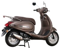 Motorroller Cappucino 125 ccm 85 km/h EURO 5+ mattbraun