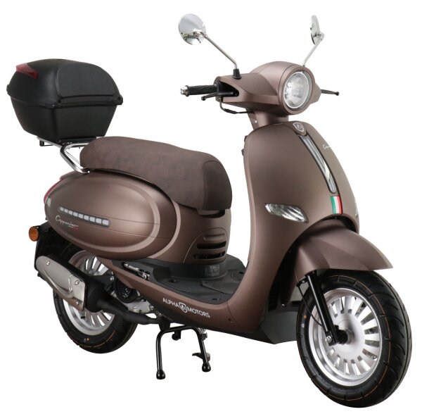 Motorroller Cappucino 125 ccm 85 km/h EURO 5+ mattbraun inkl. Topcase
