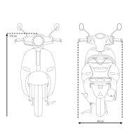 Motorroller Cappucino 125 ccm 85 km/h EURO 5+ mattbraun inkl. Topcase