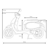 Motorroller Cappucino 125 ccm 85 km/h EURO 5+ mattbraun inkl. Topcase
