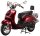 Motorroller Retro Firenze 125 ccm 85 km/h EURO 5+ weinrot