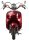 Motorroller Retro Firenze 125 ccm 85 km/h EURO 5+ weinrot