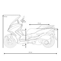 Motorroller Sport Cruiser 22 125 ccm 95 km/h EURO 5+ blau