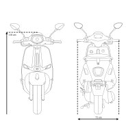 Motorroller Napoli 125 ccm 85 km/h Euro 5+ silber-schwarz