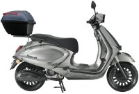 Motorroller Napoli 50 ccm 45 km/h Euro 5 silber-schwarz inkl. Topcase