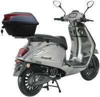 Motorroller Napoli 50 ccm 45 km/h Euro 5 silber-schwarz inkl. Topcase