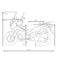 Motorroller ADV X-treme 125 ccm 90 km/h EURO 5+ schwarz